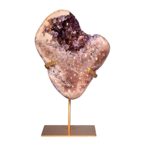 Amethist (roze) A-kwaliteit cluster op standaard 23,6 x 19,8 x 6 cm | 3530 gram Amethist (roze) A-kwaliteit cluster op standaard 23,6 x 19,8 x 6 cm | 3530 gram