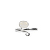 Zilveren ring maansteen (regenboog) maat 18 | ovaal krul 8 x 6 mm Zilveren ring maansteen (regenboog) maat 18 | ovaal krul 8 x 6 mm