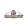 Zilveren ring amethist maat 17 1/2 | rond boogje Zilveren ring amethist maat 17 1/2 | rond boogje