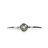 Zilveren ring aquamarijn maat 18 | rond facet 5 mm