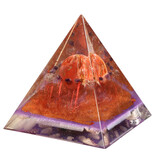 Urn piramide versteend hout 14 x 14 x 16 cm