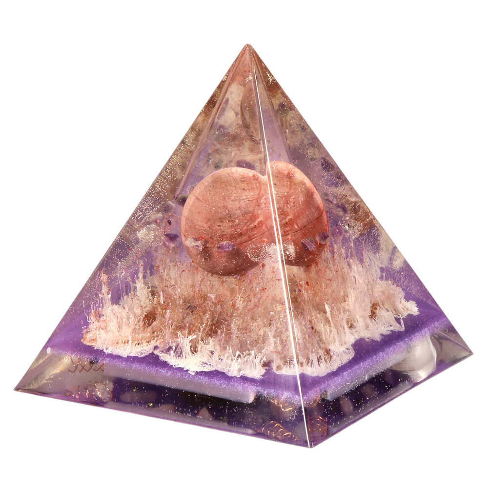 Urn piramide versteend hout 14 x 14 x 15,5 cm Urn piramide versteend hout 14 x 14 x 15,5 cm