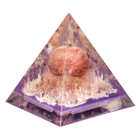 Urn piramide versteend hout 14 x 14 x 15,5 cm Urn piramide versteend hout 14 x 14 x 15,5 cm