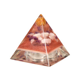 Urn piramide versteend hout 8 x 8 x 9 cm Urn piramide versteend hout 8 x 8 x 9 cm
