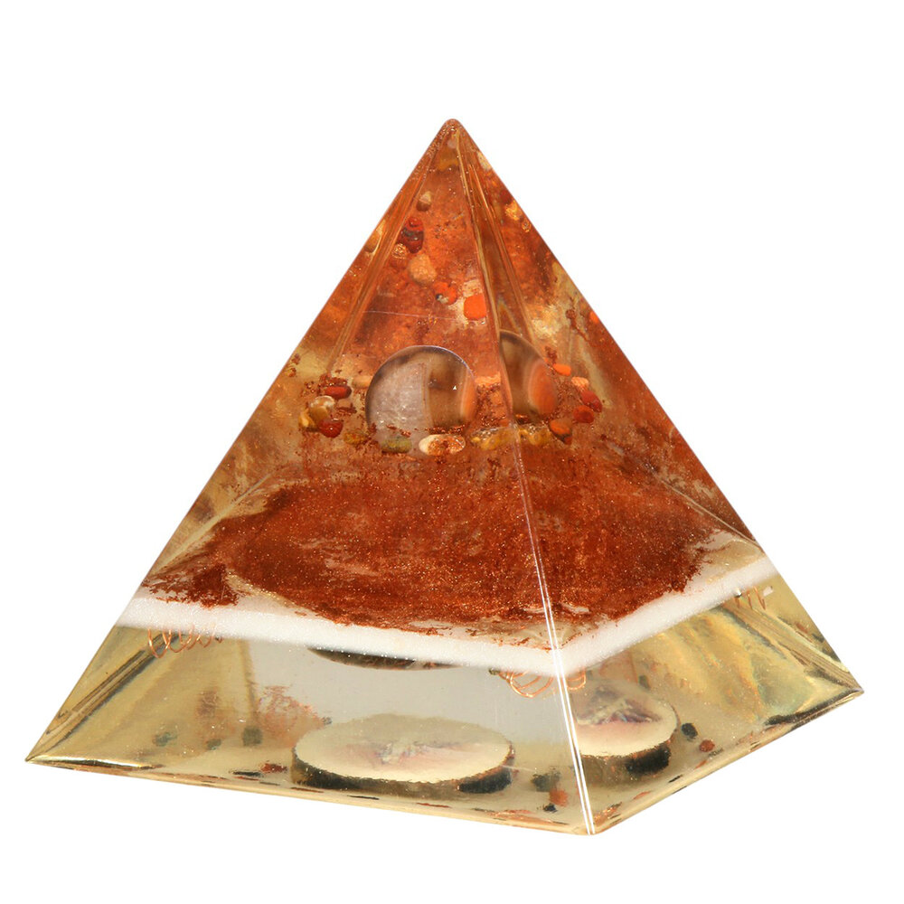 Orgonite piramide Botswana agaat 10,5 x 10,5 x 10,5 cm | 459 gram Orgonite piramide Botswana agaat 10,5 x 10,5 x 10,5 cm | 459 gram