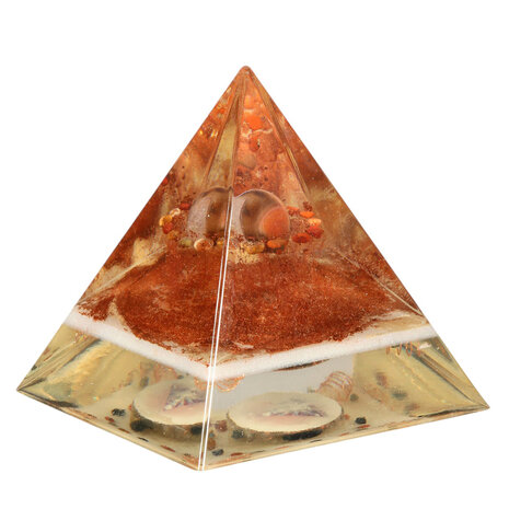 Orgonite piramide Botswana agaat 10,5 x 10,5 x 10,5 cm | 459 gram Orgonite piramide Botswana agaat 10,5 x 10,5 x 10,5 cm | 459 gram