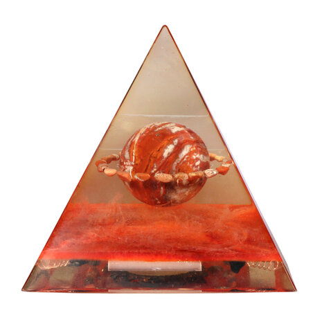 Orgonite piramide jaspis 14,5 x 14,5 x 14,5 cm | 1246 gram Orgonite piramide jaspis 14,5 x 14,5 x 14,5 cm | 1246 gram