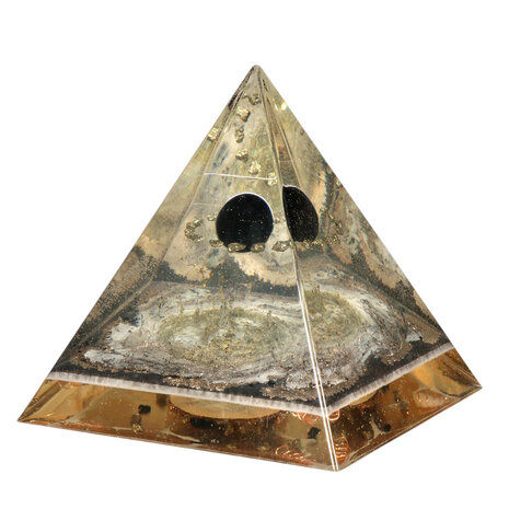 Orgonite piramide shungiet en pyriet 12 x 11 x 11 cm | 498 gram Orgonite piramide shungiet en pyriet 12 x 11 x 11 cm | 498 gram