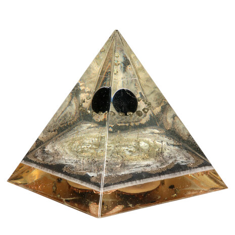 Orgonite piramide shungiet en pyriet 12 x 11 x 11 cm | 498 gram Orgonite piramide shungiet en pyriet 12 x 11 x 11 cm | 498 gram