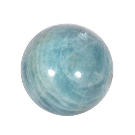 Aquamarijn (blauw) edelsteen bol A-kwaliteit 42 mm 102 gram Aquamarijn (blauw) edelsteen bol A-kwaliteit 42 mm 102 gram