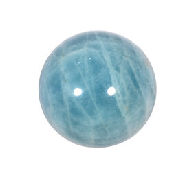 Aquamarijn (blauw) edelsteen bol A-kwaliteit 43 mm 118 gram Aquamarijn (blauw) edelsteen bol A-kwaliteit 43 mm 118 gram