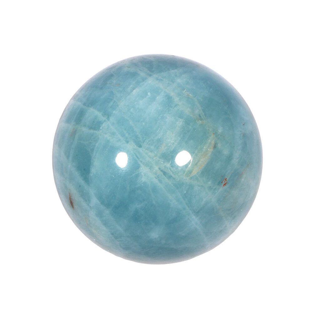 Aquamarijn (blauw) edelsteen bol A-kwaliteit 43 mm 118 gram Aquamarijn (blauw) edelsteen bol A-kwaliteit 43 mm 118 gram