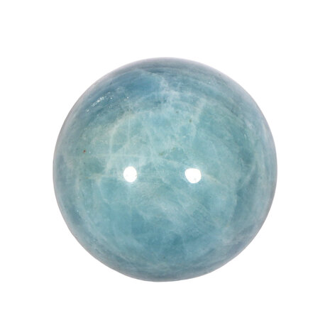 Aquamarijn (blauw) edelsteen bol A-kwaliteit 44 mm 127 gram Aquamarijn (blauw) edelsteen bol A-kwaliteit 44 mm 127 gram