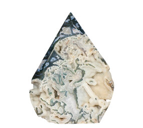 Mosagaat sculptuur 23,9 x 17,3 x 2,9 cm | 1656 gram Mosagaat sculptuur 23,9 x 17,3 x 2,9 cm | 1656 gram