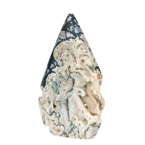 Mosagaat sculptuur 23,9 x 17,3 x 2,9 cm | 1656 gram Mosagaat sculptuur 23,9 x 17,3 x 2,9 cm | 1656 gram