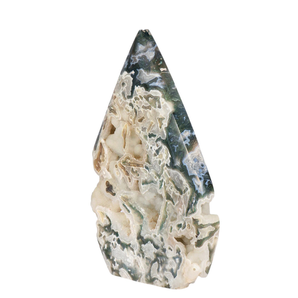 Mosagaat sculptuur 23,9 x 17,3 x 2,9 cm | 1656 gram Mosagaat sculptuur 23,9 x 17,3 x 2,9 cm | 1656 gram