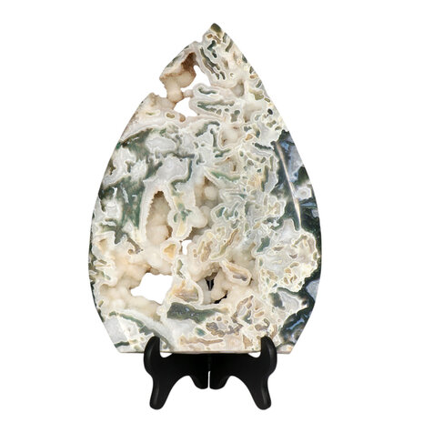 Mosagaat sculptuur 28,8 x 19,3 x 2,3 cm | 2300 gram Mosagaat sculptuur 28,8 x 19,3 x 2,3 cm | 2300 gram