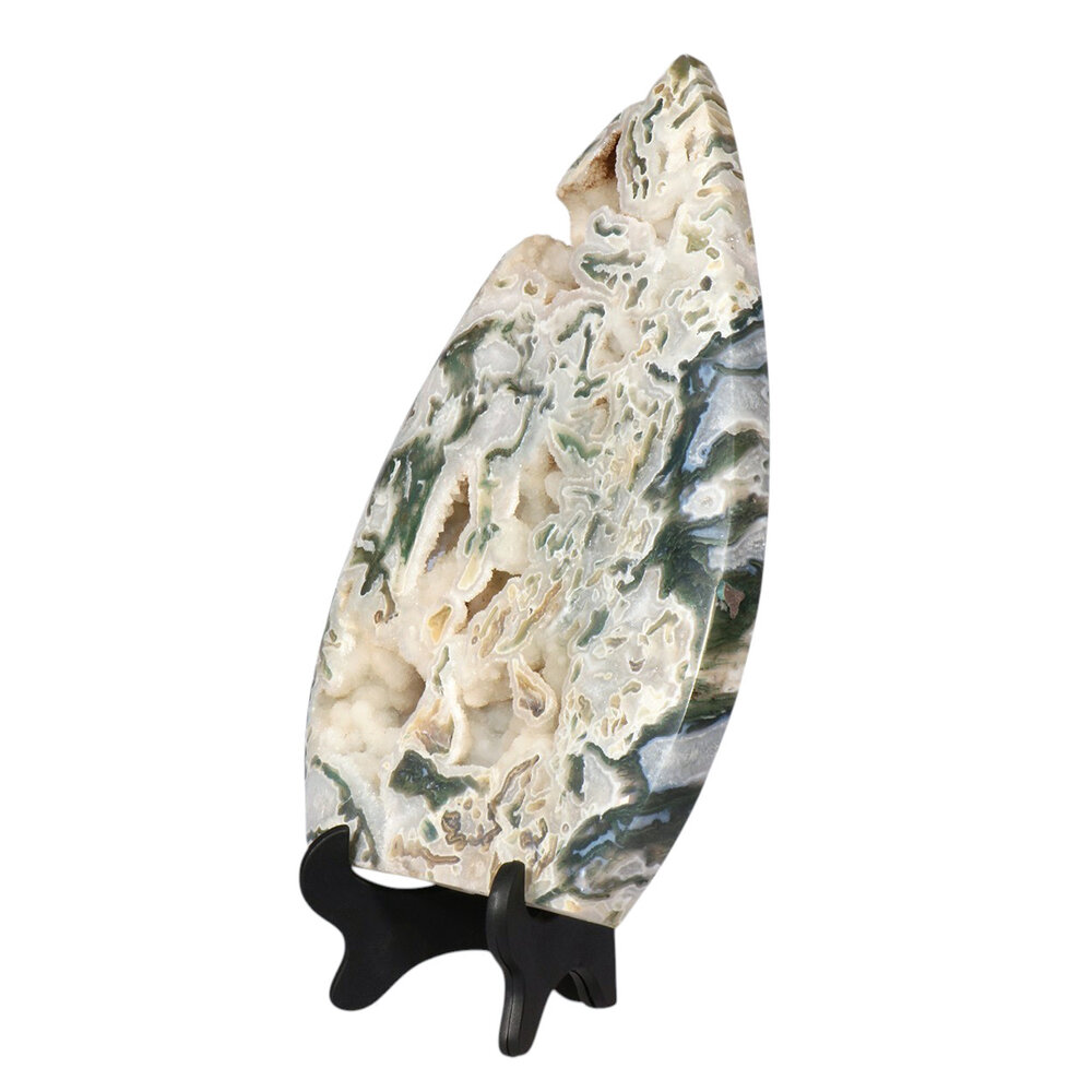 Mosagaat sculptuur 28,8 x 19,3 x 2,3 cm | 2300 gram Mosagaat sculptuur 28,8 x 19,3 x 2,3 cm | 2300 gram