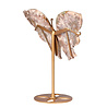 Amethist (roze) met bloemagaat vlinder op standaard 16,5 x 22,5 cm | 560 gram Amethist (roze) met bloemagaat vlinder op standaard 16,5 x 22,5 cm | 560 gram