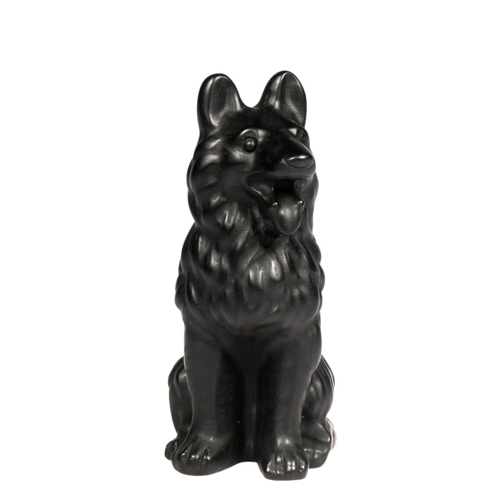 Obsidiaan (zwart) herder beeldje
