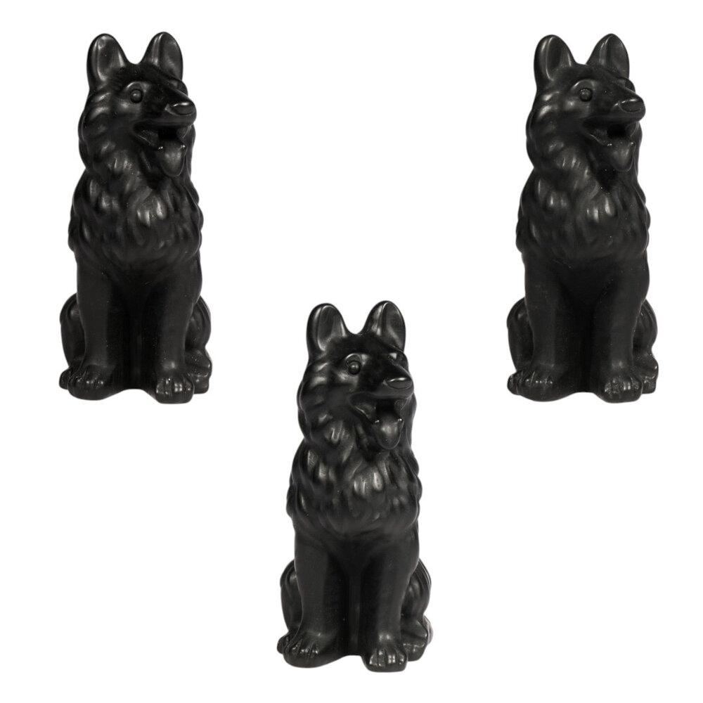Obsidiaan (zwart) herder beeldje