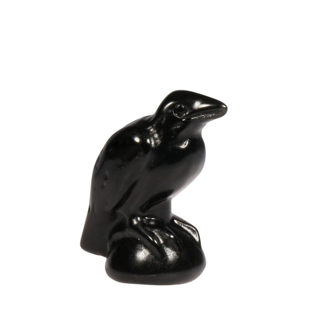 Obsidiaan (zwart) raaf klein Obsidiaan (zwart) raaf klein