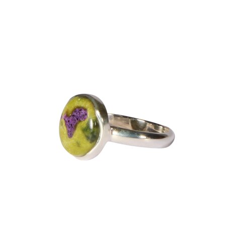 Zilveren ring atlantisiet maat 18 1/2 | rond 1,2 cm Zilveren ring atlantisiet maat 18 1/2 | rond 1,2 cm