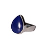 Zilveren ring lapis lazuli maat 17 | druppel 1,8 x 1,5 cm Zilveren ring lapis lazuli maat 17 | druppel 1,8 x 1,5 cm