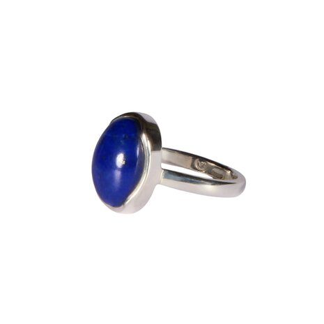 Zilveren ring lapis lazuli maat 18 | ovaal 1,4 x 1 cm Zilveren ring lapis lazuli maat 18 | ovaal 1,4 x 1 cm