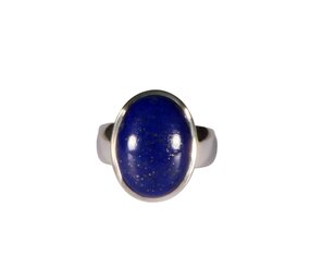 Zilveren ring lapis lazuli maat 18 | ovaal 1,7 x 1,3 cm Zilveren ring lapis lazuli maat 18 | ovaal 1,7 x 1,3 cm