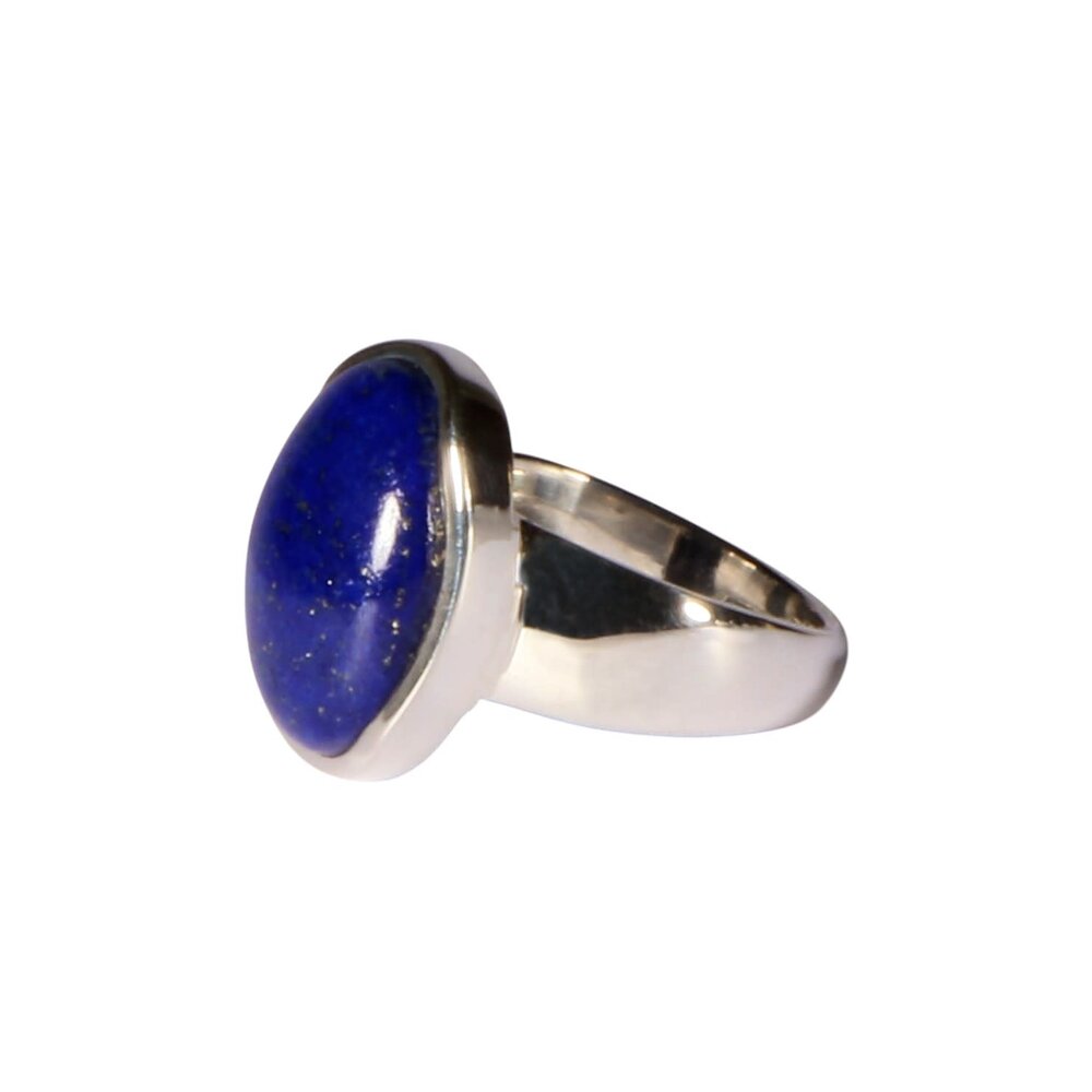 Zilveren ring lapis lazuli maat 18 | ovaal 1,7 x 1,3 cm Zilveren ring lapis lazuli maat 18 | ovaal 1,7 x 1,3 cm