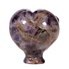 Amethist (chevron) met tijgeroog ogen alien schedel 9,3 x 6,4 x 7 cm | 440 gram Amethist (chevron) met tijgeroog ogen alien schedel 9,3 x 6,4 x 7 cm | 440 gram
