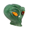 Aventurijn met tijgeroog ogen alien schedel 9 x 6,8 x 7 cm | 468 gram Aventurijn met tijgeroog ogen alien schedel 9 x 6,8 x 7 cm | 468 gram