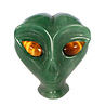 Aventurijn met tijgeroog ogen alien schedel 9 x 6,8 x 7 cm | 468 gram Aventurijn met tijgeroog ogen alien schedel 9 x 6,8 x 7 cm | 468 gram