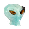 Calciet (Caribbean blue) met tijgeroog ogen alien schedel 8,7 x 6,9 x 6,8 cm | 414 gram Calciet (Caribbean blue) met tijgeroog ogen alien schedel 8,7 x 6,9 x 6,8 cm | 414 gram