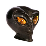 Obsidiaan (zilver) met tijgeroog ogen alien schedel 8,7 x 7 x 7,1 cm | 396 gram Obsidiaan (zilver) met tijgeroog ogen alien schedel 8,7 x 7 x 7,1 cm | 396 gram