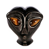 Obsidiaan (zilver) met tijgeroog ogen alien schedel 9,3 x 7,2 x 7,1 cm | 435 gram Obsidiaan (zilver) met tijgeroog ogen alien schedel 9,3 x 7,2 x 7,1 cm | 435 gram