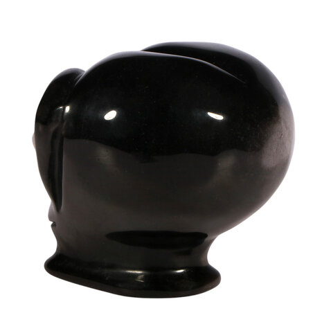 Obsidiaan (zilver) met tijgeroog ogen alien schedel 9,3 x 7,2 x 7,1 cm | 435 gram Obsidiaan (zilver) met tijgeroog ogen alien schedel 9,3 x 7,2 x 7,1 cm | 435 gram