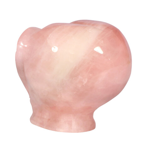 Rozenkwarts met tijgeroog ogen alien schedel 8,9 x 7 x 7 cm | 457 gram Rozenkwarts met tijgeroog ogen alien schedel 8,9 x 7 x 7 cm | 457 gram