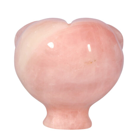 Rozenkwarts met tijgeroog ogen alien schedel 8,9 x 7 x 7 cm | 457 gram Rozenkwarts met tijgeroog ogen alien schedel 8,9 x 7 x 7 cm | 457 gram