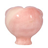 Rozenkwarts met tijgeroog ogen alien schedel 8,9 x 7 x 7 cm | 457 gram Rozenkwarts met tijgeroog ogen alien schedel 8,9 x 7 x 7 cm | 457 gram