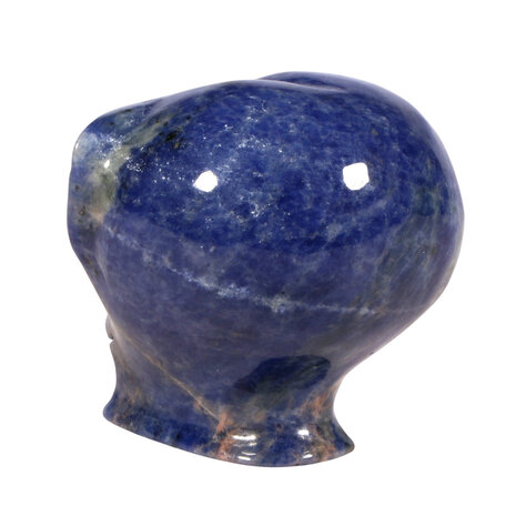 Sodaliet met tijgeroog ogen alien schedel 8,8 x 6,9 x 7 cm | 411 gram