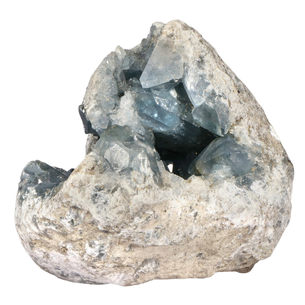Celestien geode A-kwaliteit 14,1 x 13,9 x 15,6 cm | 4291 gram Celestien geode A-kwaliteit 14,1 x 13,9 x 15,6 cm | 4291 gram