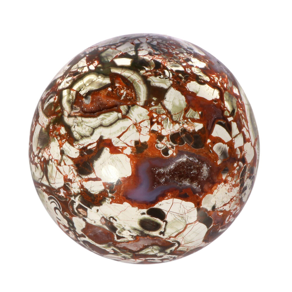 Agaat (money) bol 67 mm | 365 gram Agaat (money) bol 67 mm | 365 gram