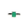 Zilveren ring smaragd 17 maat | rechthoek gezet 0,7 x 0,6 cm Zilveren ring smaragd 17 maat | rechthoek gezet 0,7 x 0,6 cm