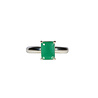 Zilveren ring smaragd 16 1/2 | rechthoek gezet 0,8 x 0,6 cm Zilveren ring smaragd 16 1/2 | rechthoek gezet 0,8 x 0,6 cm
