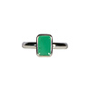 Zilveren ring smaragd 19 1/2 | rechthoek 0,9 x 0,6 cm Zilveren ring smaragd 19 1/2 | rechthoek 0,9 x 0,6 cm