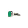 Zilveren ring smaragd 19 1/2 | rechthoek 0,9 x 0,6 cm Zilveren ring smaragd 19 1/2 | rechthoek 0,9 x 0,6 cm