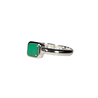 Zilveren ring smaragd 18 1/2 | vierkant 0,6 x 0,6 cm Zilveren ring smaragd 18 1/2 | vierkant 0,6 x 0,6 cm