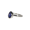 Zilveren ring tanzaniet maat 19 | druppel facet 0,8 x 0,6 cm Zilveren ring tanzaniet maat 19 | druppel facet 0,8 x 0,6 cm